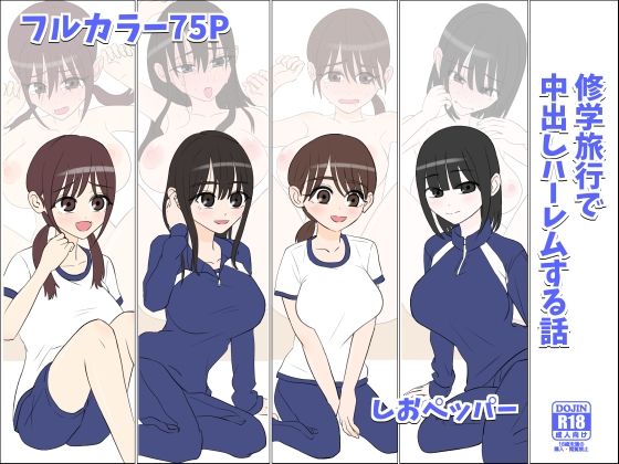修学旅行で中出しハーレムする話